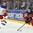 COLOGNE, GERMANY - MAY 20: Canada's Mitch Marner #16 stickhandles the puck while Russia's Vladislav Gavrikov #4 looks on during semifinal round action at the 2017 IIHF Ice Hockey World Championship. (Photo by Matt Zambonin/HHOF-IIHF Images)

